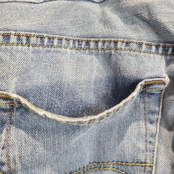 Hollister Men's Jeans 36 x 34 Button Fly Distressed Light Wash Bootcut - Picture 16 of 16